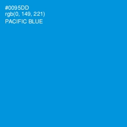 #0095DD - Pacific Blue Color Image